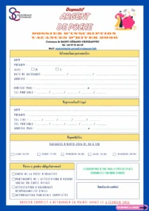 Dossier dinscription Argent de Poche