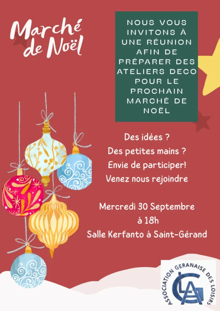 Affiche Marche de Noel Moderne et Simple Illustrations Rouge 1